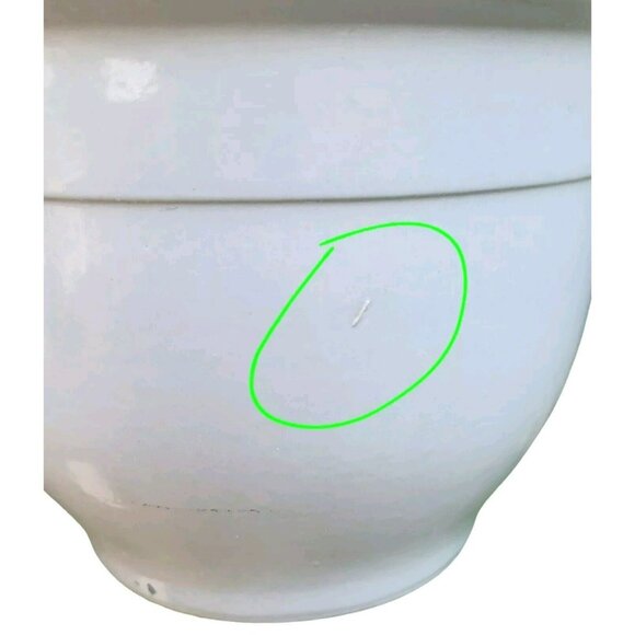 Robinson Ransbottom Pottery White Bowl Serving Dish Heavy Planter Pot Container - Picture 6 of 9